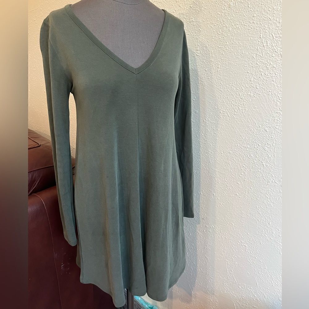 Abercrombie and fitch faux suede t shirt dress